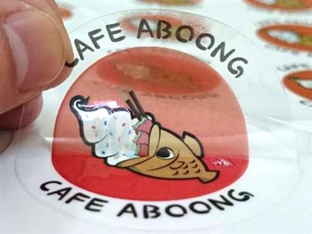 In tem decal trong dán ly cafe